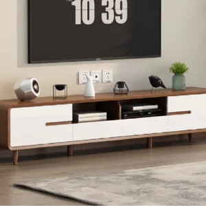Mid-century Modern Tv Stand Cabinet Wooden Console Table Entertainment Center Tv Cabinet For Living Room - Image 3