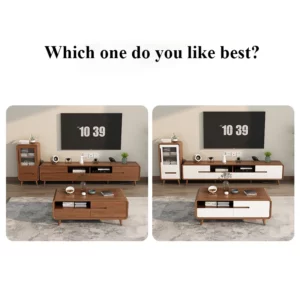 Mid-century Modern Tv Stand Cabinet Wooden Console Table Entertainment Center Tv Cabinet For Living Room - Image 4