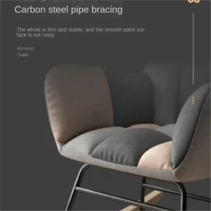 X&D Light Luxury Rocking Chair Sofa Leisure Living Room Nordic Lazy Lounge Chair Solid Wood Leisure Balcony Home Relaxation Sofa - Image 3