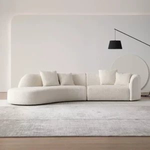 DIGGERA Teddy Boneless Sofas Curved Compression Sofa Couch for Living Room Corner Sofa Couches Comfy Sofas for Apartment Home - Image 7