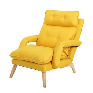 Joylove Armchair Lazy Sofa Armrest Bedroom Leisure Elderly Nursing Nursing Chair Japanese Folding Reclining Chair Fabric - Image 5