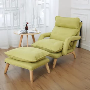 Joylove Armchair Lazy Sofa Armrest Bedroom Leisure Elderly Nursing Nursing Chair Japanese Folding Reclining Chair Fabric - Image 6