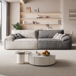 Minimalist Gray Living Room Sofas Designer Italian Individual Nordic Living Room Sofas Lounges Divano Soggiorno Home Furniture - Image 2