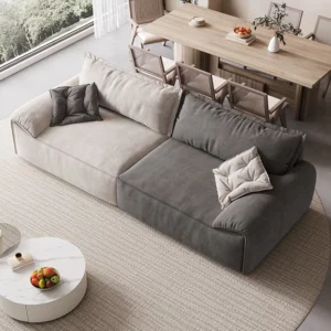 Minimalist Gray Living Room Sofas Designer Italian Individual Nordic Living Room Sofas Lounges Divano Soggiorno Home Furniture - Image 4