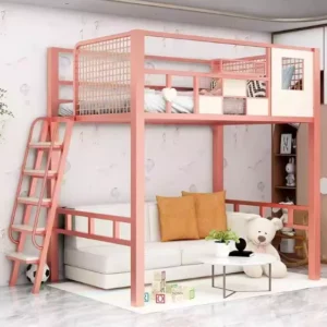 Hot SalesBed and table, simple elevated bed, space saving, tower style small apartment, children's bunk bed, duplex second floor - Image 4
