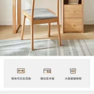 Simple Modern Home Rectangular Student Desk Wood Foot Office Desk and Chair Combination Ju3v - Image 3