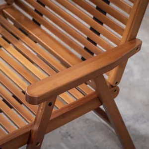 Outdoor Portable Folding Camping Chair Bamboo Summer Leisure Picnic Chair Home Balcony Back Nap Lounge Chair - Image 5