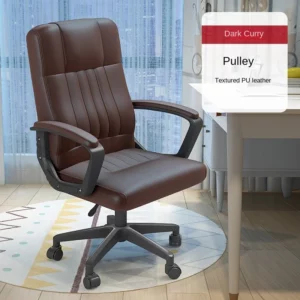 Comfortable And Flexible Lifting Computer Chair Thickened Boss Chair For Home Use Comfortable Sitting With Armrests And Pulleys - Image 2