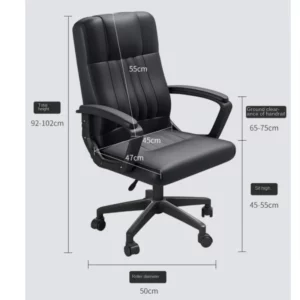 Comfortable And Flexible Lifting Computer Chair Thickened Boss Chair For Home Use Comfortable Sitting With Armrests And Pulleys - Image 6
