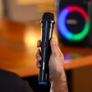 GEEPAS Portable And Rechargeable Party Speaker- GMS11161| Bluetooth, TWS Function and FM Radio| Lightweight and Portable Design, With Color Control LED Light |Multiple Mode Selections and Menu Function| Black, 2 Years Warranty - Image 5