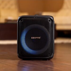 GEEPAS Portable And Rechargeable Party Speaker- GMS11161| Bluetooth, TWS Function and FM Radio| Lightweight and Portable Design, With Color Control LED Light |Multiple Mode Selections and Menu Function| Black, 2 Years Warranty - Image 7