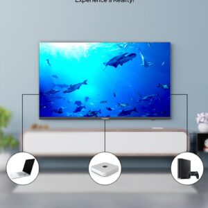Impex 43-Inch Full HD Smart LED TV - Android, Quad Core, Frameless, A+ Panel, Wi-Fi, 2 HDMI, 2 USB, RJ45, 1920x1080 Resolution, 178° View, Slim Design, 2 Year Warranty - Gloria 43 Smart Black - Image 3