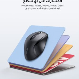 Ugreen Wireless Mouse, Upgrade 2.4GHz Ergonomic Optical Mouse, 1600 DPI Max, 3 DPI Adjustable, 6 Buttons, USB Computer Mouse for Laptop, PC, Chromebook, Notebook, 10M Wireless Connection Mouse "Comes Without Battery" - Image 2