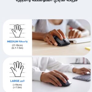 Ugreen Wireless Mouse, Upgrade 2.4GHz Ergonomic Optical Mouse, 1600 DPI Max, 3 DPI Adjustable, 6 Buttons, USB Computer Mouse for Laptop, PC, Chromebook, Notebook, 10M Wireless Connection Mouse "Comes Without Battery" - Image 4