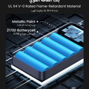 Ugreen Power Bank 20000mAh, 100W Fast Charging Portable Charger, Laptop Charger Portable with 2 USB-C and 1 USB-A Port, Battery Pack for MacBook, Dell, iPhone 17-12 Series, Samsung S25U, iPad, AirPods - Image 3