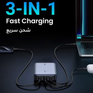 Ugreen Power Bank 20000mAh, 100W Fast Charging Portable Charger, Laptop Charger Portable with 2 USB-C and 1 USB-A Port, Battery Pack for MacBook, Dell, iPhone 17-12 Series, Samsung S25U, iPad, AirPods - Image 5
