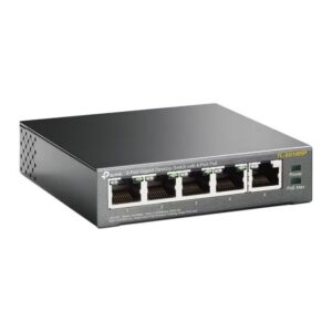 TP-LINK LS1005G 5-Port 10/100/1000Mbps Desktop Switch, Auto-Negotiation RJ45 Ports, Green Ethernet Technology, Fanless, Plug-and-Play, IEEE 802.3X Flow Control, 10 Gbps Switching Capacity, 3.7W Power Consumption, Compact Plastic Casing, Wall-Mountable | LS1005G Black - Image 3