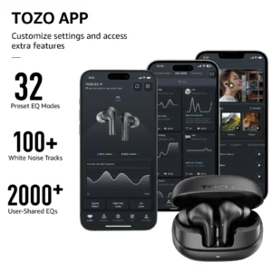 TOZO E2 True Wireless Earphones Sport Bluetooth Earbuds In Ear With Mic For Android iOS 30H Playtime Noise Reduction - Image 3