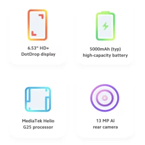 Xiaomi Redmi 9A Smartphone 64GB 128GB Global Rom Cellphone 5000mAh 6.53 inch MTK Helio G25 Octa Core 13MP Smart phone CN Version - Image 3
