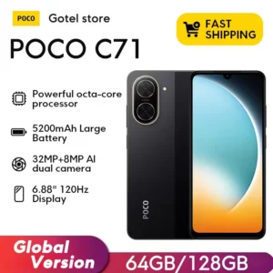 POCO C71 Smartphone Global Version 6.88" HD+ Display 5200mAh Battery 15W fast charging 32MP AI Dual Camera LCD - Image 1