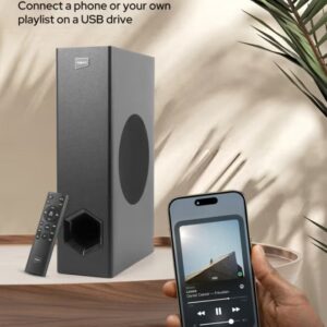Impex Impex Beat Beam SB 6000 2.1 Channel Wireless Soundbar with 6.5" Subwoofer 80W Output (8000W PMPO) Bluetooth 5.0, HDMI ARC, Optical Input, USB, AUX, LED Display & Remote Control SB 6000 Black - Image 3