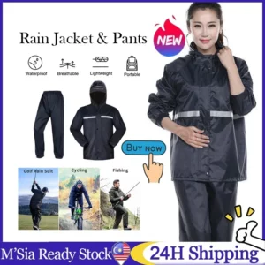 Adult Thick Waterproof RainCoat Rain Coat Motorcycle Rainsuit Motorcycle Rainwear Suit Reflective Riding Raincoat - Image 3