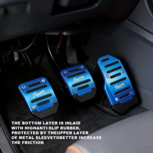 1 Set Aluminum Alloy Anti Slip Car Pedals Ergonomic Durable Lightweight Fit Accelerator Brake Manual Universal Interior Upgrade - Image 2