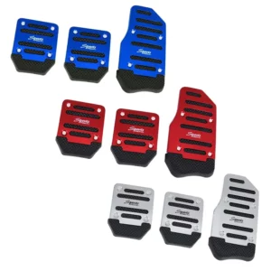 1 Set Aluminum Alloy Anti Slip Car Pedals Ergonomic Durable Lightweight Fit Accelerator Brake Manual Universal Interior Upgrade - Image 3