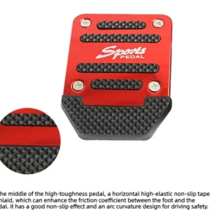 1 Set Aluminum Alloy Anti Slip Car Pedals Ergonomic Durable Lightweight Fit Accelerator Brake Manual Universal Interior Upgrade - Image 4