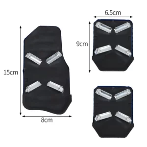 1 Set Aluminum Alloy Anti Slip Car Pedals Ergonomic Durable Lightweight Fit Accelerator Brake Manual Universal Interior Upgrade - Image 5