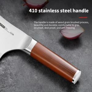 Professional Kitchen Bone-cutting Knife 413CR High Hardness Stainless steel blade with Wooden handle Butcher Knife,Tools - Image 4