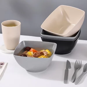 New 28 Pieces/set of Non Fragile Meal Plates Wheat Straw Dishes Tableware Set Microwave Dishwasher Safe Reusable Dinnerware - Image 4