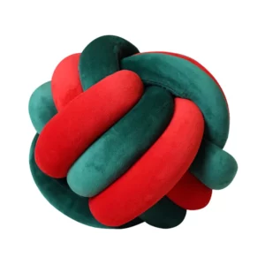 Handmade Dual-Tone Knotted Ball Pillow Soft & Fluffy Cushion for Home Decor Couch Chic Interior Design Elevate Home Aesthetics - Image 5