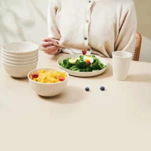 18pc Reusable Tableware Set Bowls Plates Cups Set Drop Resistant Cups Plates and Bowls for Home Outdoor Camping Kitchen Supplies - Image 2