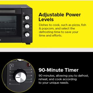KRYPTON Electric Oven With Rotisserie , Grill Function And Power Indicator Light , Auto Shut Off with Signal Bell & Inside Lamp , Multiple Control Knobs, Heat-resistant Tempered Glass and Stainless Steel Heating Elements 30 L 1600 W KNO5324 Black - Image 4
