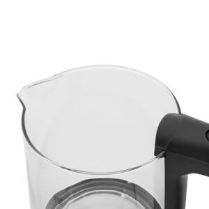 KRYPTON Electric Cordless Glass Kettle with Boil Dry Protection, Detachable Power Base, Auto Shut Off, Fast Boil & Easy to Clean and Ideal for Hot Water, Tea or Coffee 2 L 1500 W KNK6221 Black/Silver - Image 4