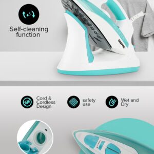 GEEPAS Wet and Dry Steam Iron Box with Ceramic Soleplate and Self Cleaning Function Handy Design with Anti drip Function Powerful Burst Steam 2400 W GSI24015 Green/White - Image 4