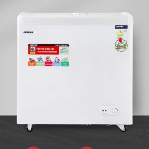 GEEPAS Chest Showcase Freezer-Convertible Freezer And Fridge Function | Faster Cooling Long Lasting Freshness With Temperature Control 260 L 220 W GCF2622SG White - Image 2