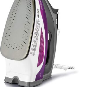 BLACK+DECKER Digital Steam Iron, LCD Display, Anodized Soleplate, Fabric Selection Guide, Dry/Eco/Boost Modes, Variable Steam, Quick Preset Controls, Self-Clean Function, 380 ml 2800 W X2250-B5 Purple/White/Grey - Image 3