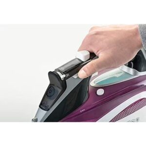 BLACK+DECKER Digital Steam Iron, LCD Display, Anodized Soleplate, Fabric Selection Guide, Dry/Eco/Boost Modes, Variable Steam, Quick Preset Controls, Self-Clean Function, 380 ml 2800 W X2250-B5 Purple/White/Grey - Image 4