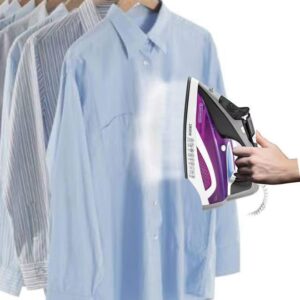 BLACK+DECKER Digital Steam Iron, LCD Display, Anodized Soleplate, Fabric Selection Guide, Dry/Eco/Boost Modes, Variable Steam, Quick Preset Controls, Self-Clean Function, 380 ml 2800 W X2250-B5 Purple/White/Grey - Image 6