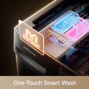 Dreame M5 10 kg Front Load Washing Machine, 1400 RPM, Steam Wash, 16 Programs, Fully Automatic Washer, Digital LED Display, Child Lock, Mute Function, 2k W, Stainless Steel 10 kg 2000 W DWF10M40DAME Grey - Image 3
