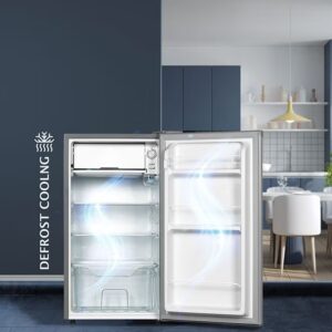 EGNRL 140L Gross/83L Net Capacity, Single Door Refrigerator, EGR140S | Fast Cooling, Energy Saving & Low Noise |Recessed Handle, R600A, Inside Condenser, Dark Silver Color, One Year Warranty 80 W 6290361455272 Dark Silver - Image 5