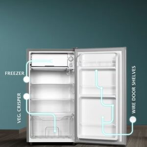 EGNRL 140L Gross/83L Net Capacity, Single Door Refrigerator, EGR140S | Fast Cooling, Energy Saving & Low Noise |Recessed Handle, R600A, Inside Condenser, Dark Silver Color, One Year Warranty 80 W 6290361455272 Dark Silver - Image 6