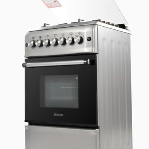 TORNADO Tornado 50x55cm Freestanding Cooker, Full Gas Cooking Range with 4 Burners, Automatic Ignition & full Safety, Cast Iron Pan Support, Stainless Steel Finish, Separate Knob, Turkey, 5T40BBS2W01AE 5T40BBS2W01AE Stainless steel - Image 3