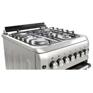 TORNADO Tornado 50x55cm Freestanding Cooker, Full Gas Cooking Range with 4 Burners, Automatic Ignition & full Safety, Cast Iron Pan Support, Stainless Steel Finish, Separate Knob, Turkey, 5T40BBS2W01AE 5T40BBS2W01AE Stainless steel - Image 6