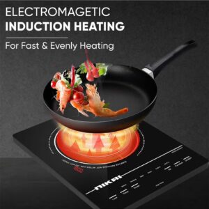 NIKAI Infrared Cooker - Touch Control With 6 Preset Temperature Settings, Sleek Design, Efficient Heating Technology Suitable For All Utensils NIC200A Black - Image 3