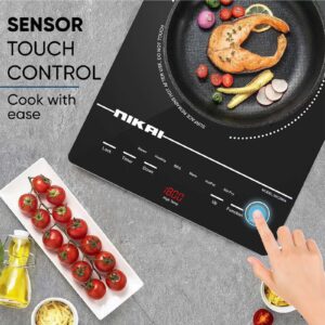 NIKAI Infrared Cooker - Touch Control With 6 Preset Temperature Settings, Sleek Design, Efficient Heating Technology Suitable For All Utensils NIC200A Black - Image 4