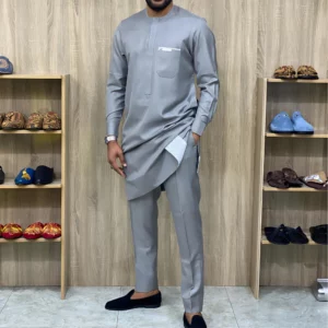 Mans Tracksuits Suits Set Kaftan Embroidered Long Sleeve Tops Pants 2Pcs Set Outfits Wedding Wear African Ethnic Casual Clothing - Image 4