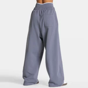 Sport Trousers Women Loose Casual Wide-leg Sport Pants with Pockets Stretch High Waist Fitness Running Yoga Pants Gym Sweatpants - Image 2